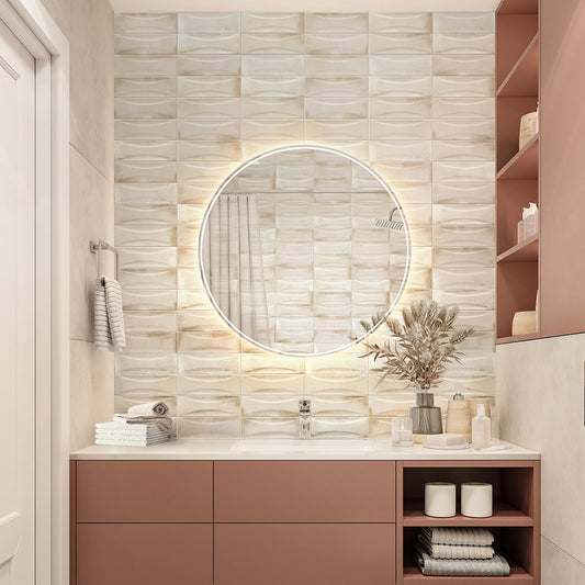 White 2.5 x 8 Glossy Ceramic Subway Deco Tile - Sample