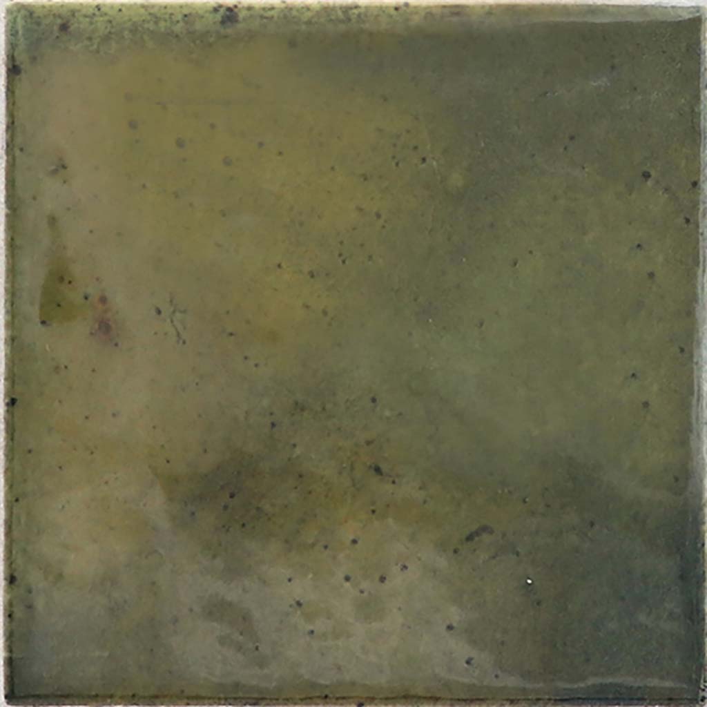 Olive Green 4 x 4 Glossy Ceramic Square Tile