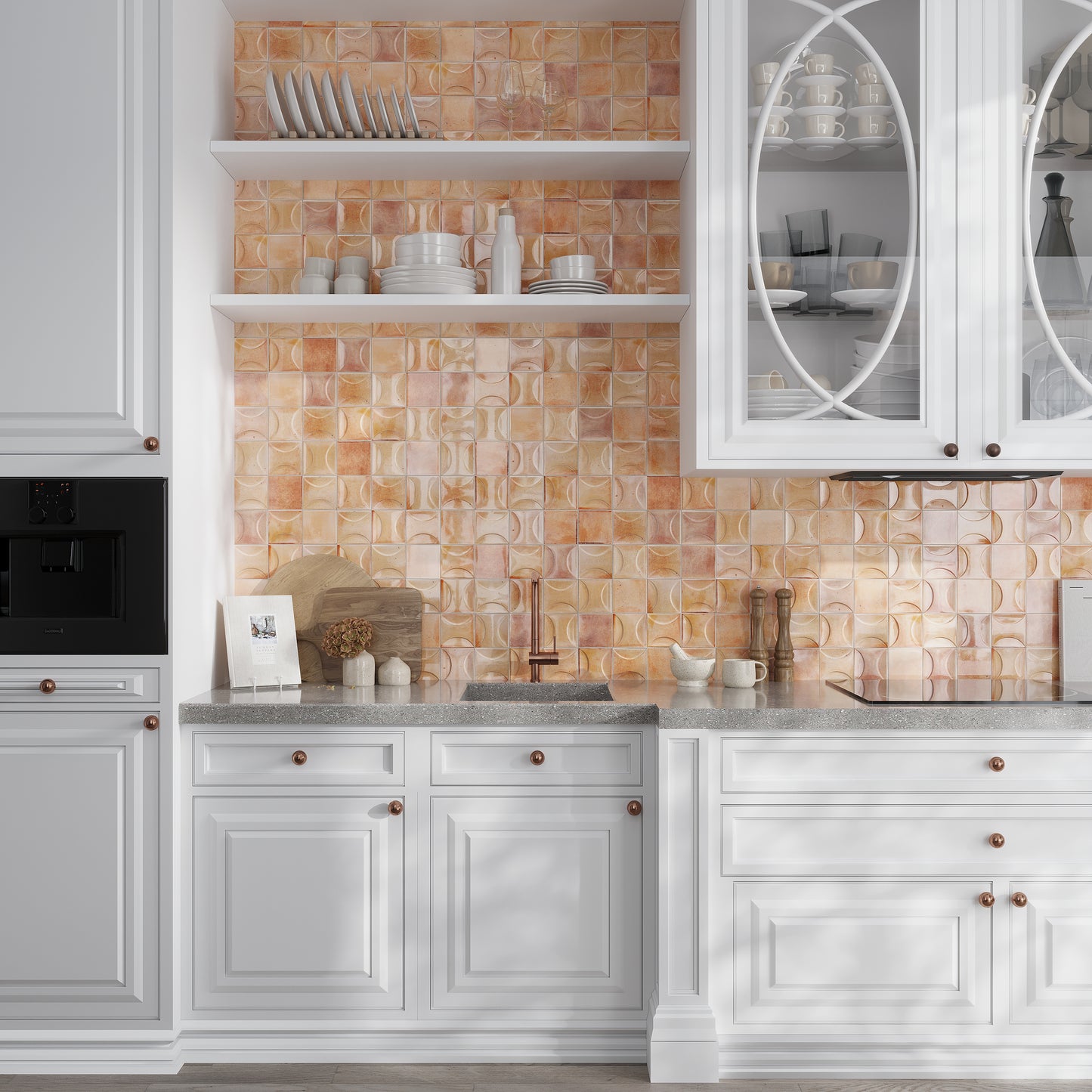 Pink 4 x 4 Glossy Ceramic Square Tile