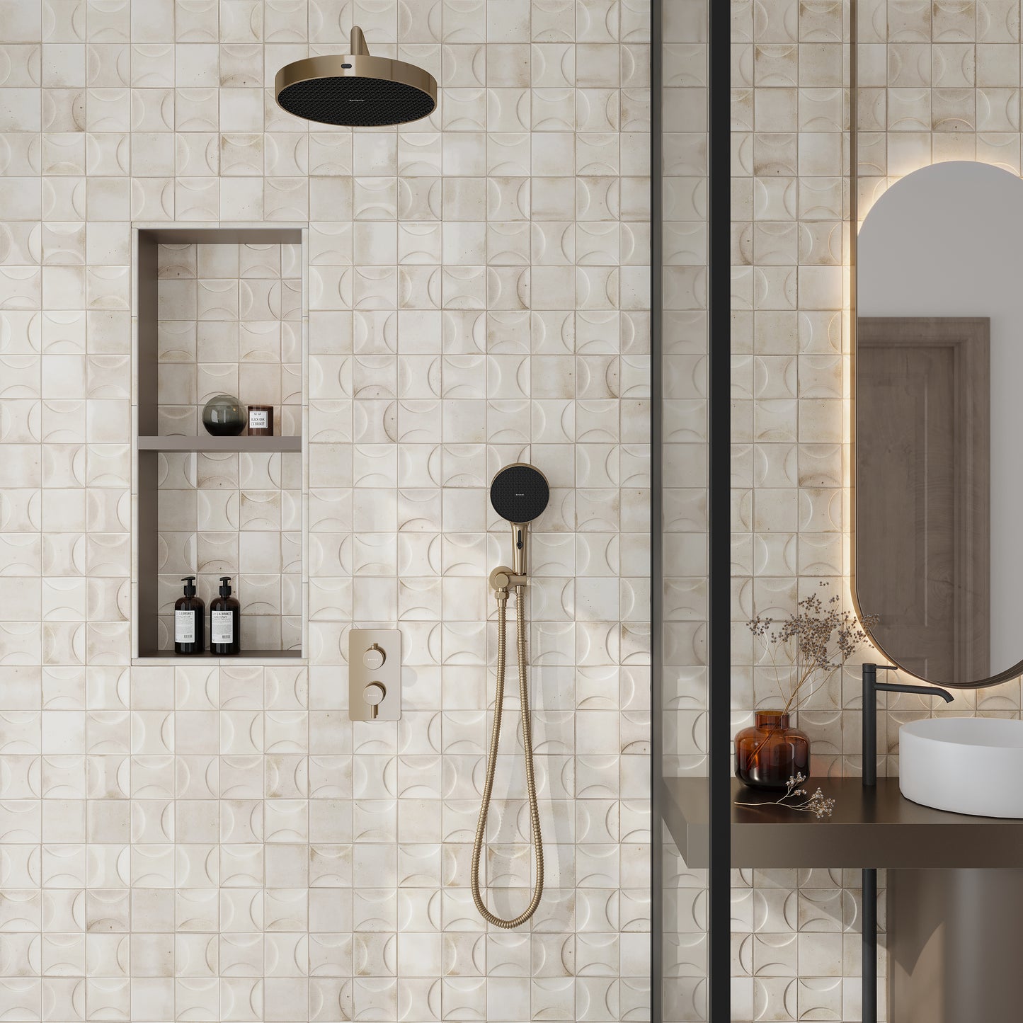 White 4 x 4 Glossy Ceramic Subway Deco Tile - Sample