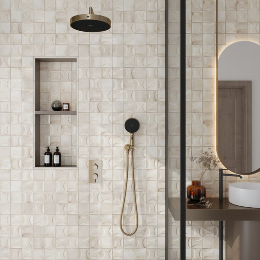 White 4 x 4 Glossy Ceramic Square Tile - Sample