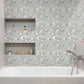 White 12 x 12 Glossy, Matte Glass;Marble Mosaic Tile