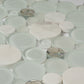 White 12 x 12 Glossy, Matte Glass;Marble Mosaic Tile