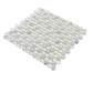 White 12x12 Glossy Glass, Marble Mosaic Tile