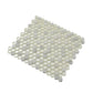 White 12x12 Glossy Glass, Marble Mosaic Tile