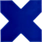 Cobalt Blue 5" Star with Cross Glossy Ceramic Tile