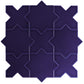 Cobalt Blue 5" Star with Cross Glossy Ceramic Tile