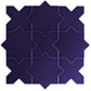 Cobalt Blue 5" Star with Cross Glossy Ceramic Tile - Sample