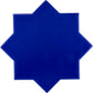 Cobalt Blue 5" Star with Cross Glossy Ceramic Tile