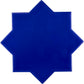 5" Cobalt Blue Star with Pearl White Cross Glossy Ceramic Tile - Sample