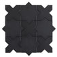 Charcoal Black 5" Star with Cross Matte Ceramic Tile