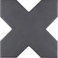 Gray 5 x 5 Matte Ceramic Cross Tile