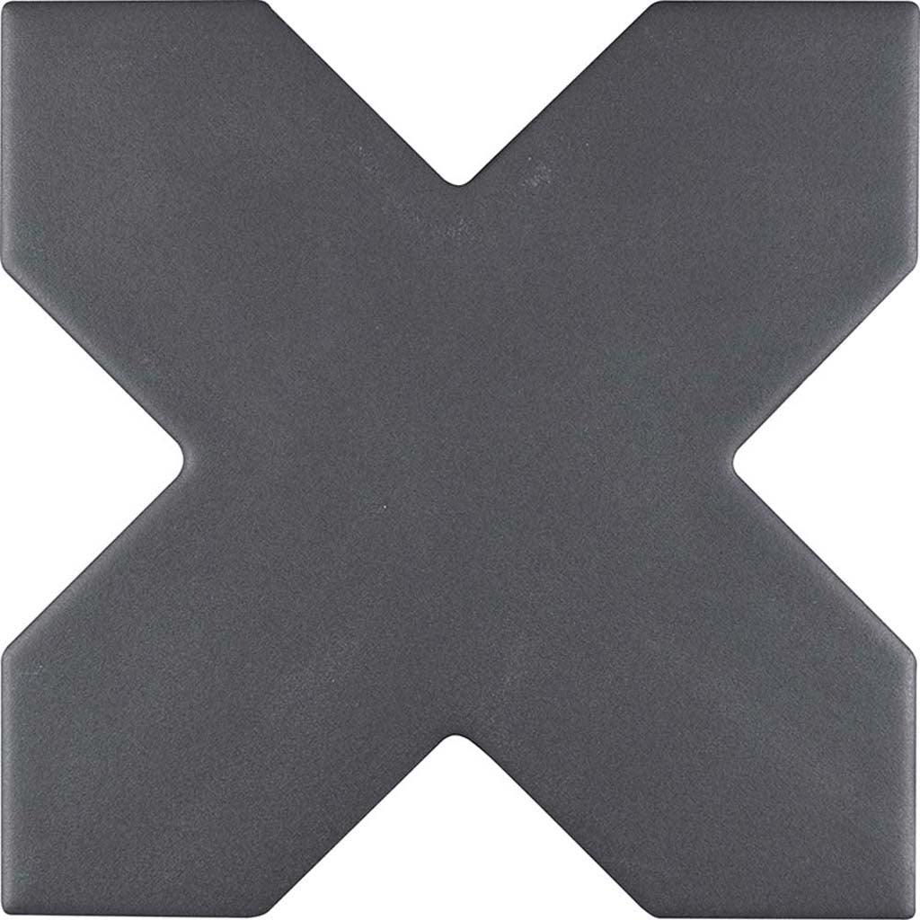 Gray 5 x 5 Matte Ceramic Cross Tile