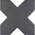 Gray 5 x 5 Matte Ceramic Cross Tile