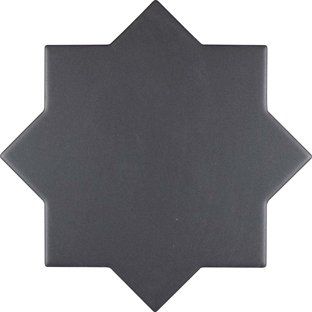 Gray 5 x 5 Matte Ceramic Star Tile