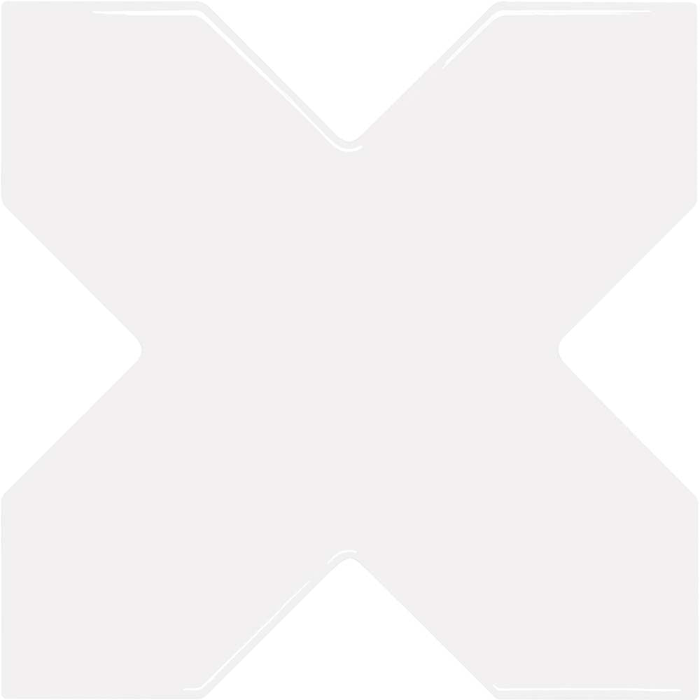Pearl White 5" Star with Cross Glossy Ceramic Tile