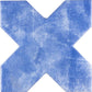 5" White Star with Cornflower Blue Cross Matte Ceramic Tile