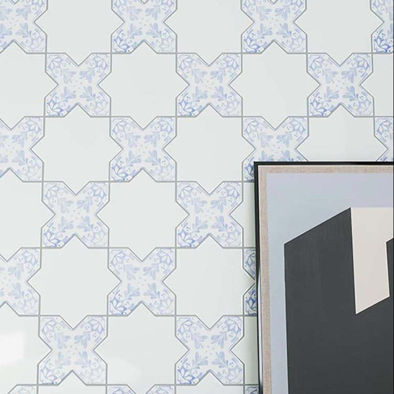 Cornflower Blue 5 x 5 Matte Ceramic Cross Tile