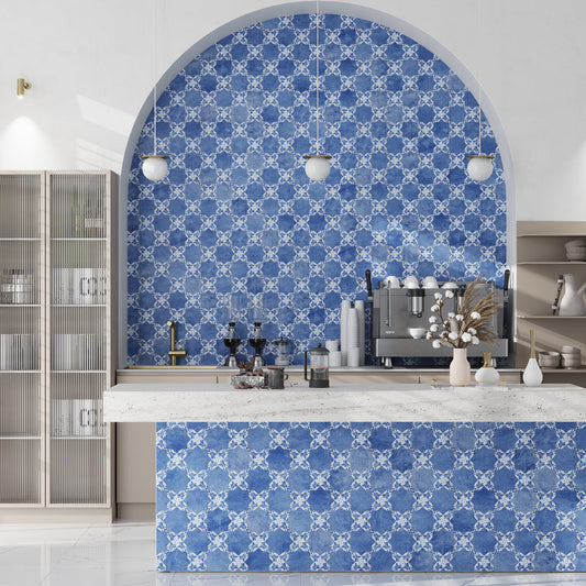 Cornflower Blue 5 x 5 Matte Ceramic Star Tile