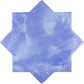 Cornflower Blue 5" Star with Cross Matte Ceramic Tile