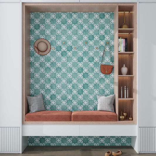 Pistachio Green 5 x 5 Matte Ceramic Star Tile - Sample