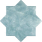 Pistachio Green 5" Star with Cross Matte Ceramic Tile