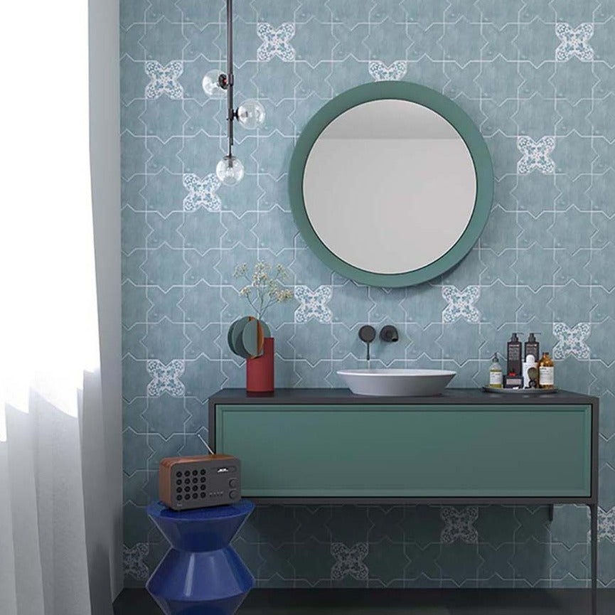 Pistachio Green 5 x 5 Matte Ceramic Star Tile