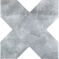 5" White Star with Gray Cross Matte Ceramic Tile - Sample