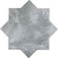 5" Gray Star with Charcoal Black Cross Deco Matte Ceramic Tile