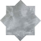 5" Gray Star with Charcoal Black Cross Deco Matte Ceramic Tile - Sample