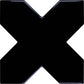 Black 5" Star with Cross Glossy Ceramic Tile