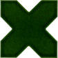5" Pearl White Star with Dark Green Cross Glossy Ceramic Tile - Sample