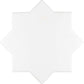 White  5 x 5 Matte Ceramic Star Tile