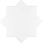 5" White Star with Pistachio Green Cross Deco Matte Ceramic Tile