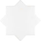 5" White Star with Gray Cross Matte Ceramic Tile - Sample