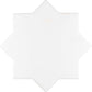 5" White Star with Cornflower Blue Cross Matte Ceramic Tile