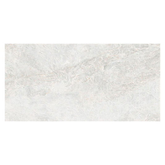 Frosted White 24 x 48 Polished Porcelain Large Tile - Sample