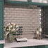 Silver 3 x 12 Polished Glass Subway Tile