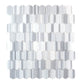 Cloud Gray 12x13 Polished Equator Marble Mosaic Tile