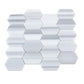 Cloud Gray 12x13 Polished Equator Marble Mosaic Tile