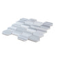 Cloud Gray 12x13 Polished Equator Mosaic Tile Sample