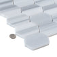 Cloud Gray 12x13 Polished Equator Mosaic Tile Sample