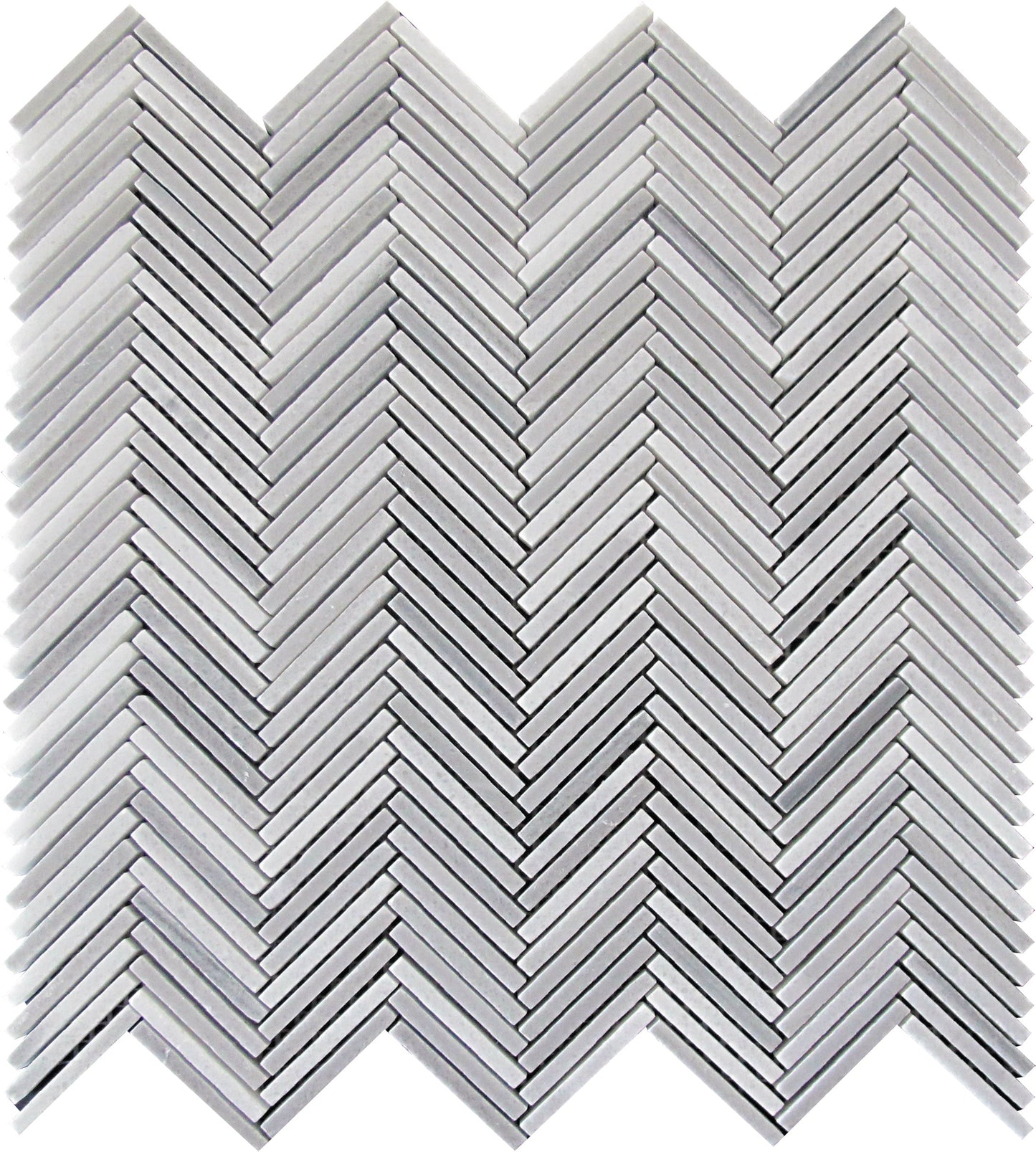White, Gray 11x11 Polished Equator Marble Mosaic Tile