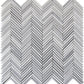 White, Gray 11x11 Polished Equator Mosaic Tile Sample