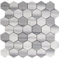 Gray 12 x 12 Polished Equator Mosaic Tile