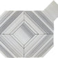 Cloud Gray 9x11 Polished Equator Marble Mosaic Tile
