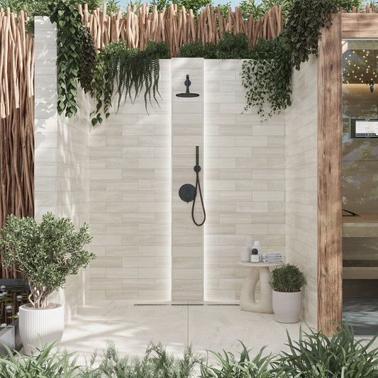 Wooden Beige 4 x 12 Polished Marble Subway Tile - Sample