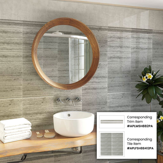 Beige 2 x 12 Polished Marble Chair Rail Trim - Sample