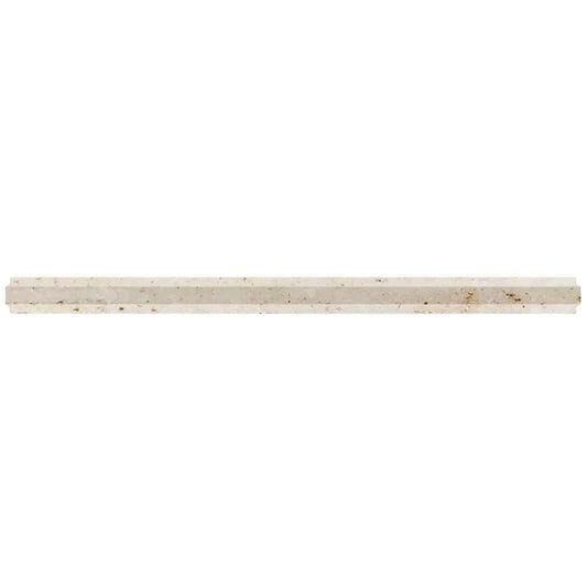 Beige 0.8 x 12 Polished Marble Pencil Trim