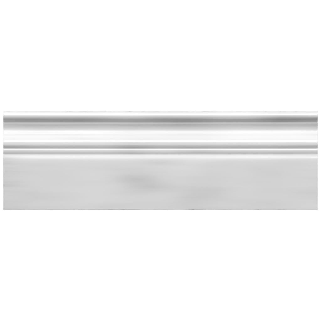 White 4 x 12 Polished Marble Baseboard Trim